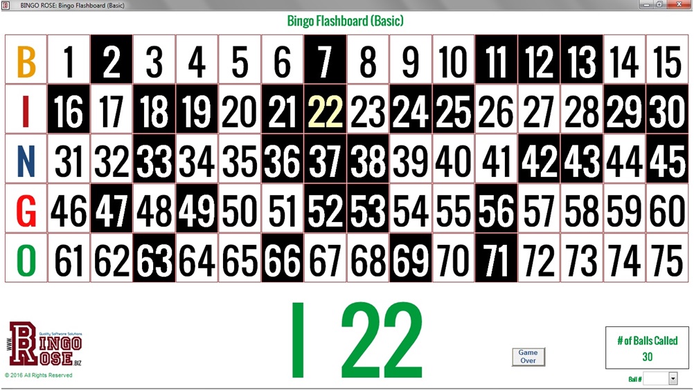Bingo Flashboard (Basic)